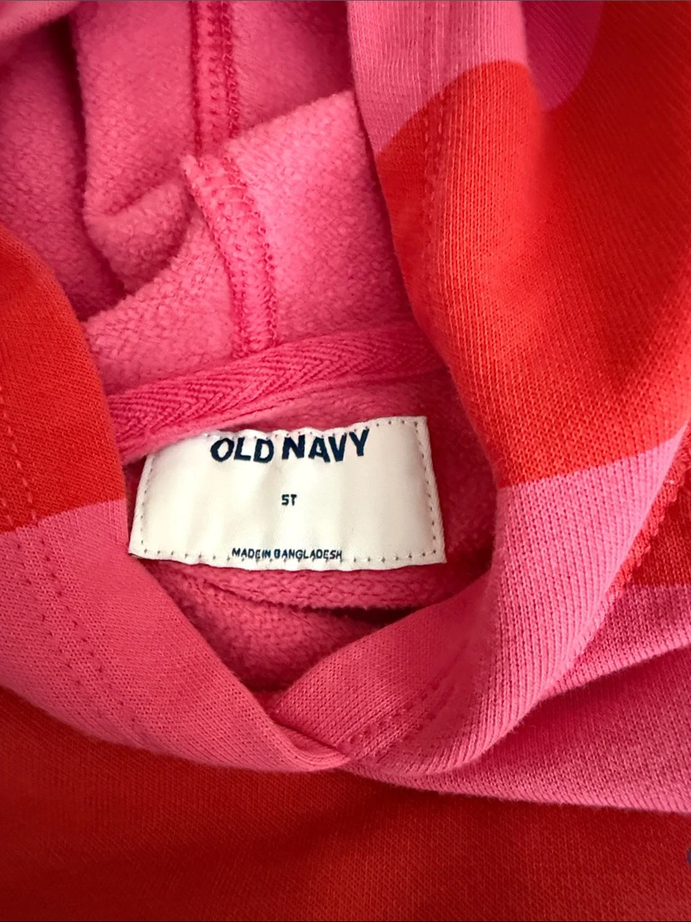 Old Navy Striped Hoodies - Pink & Red and Blue & Cream